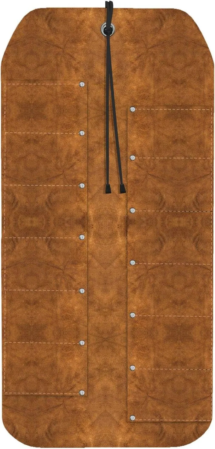UJ Ramelson Tool Roll Holder, Durable Rollable Roll-up Hanging Pocket Pouch for Chisels, Hammers, Gouges, and More (12 Pocket, Leather)