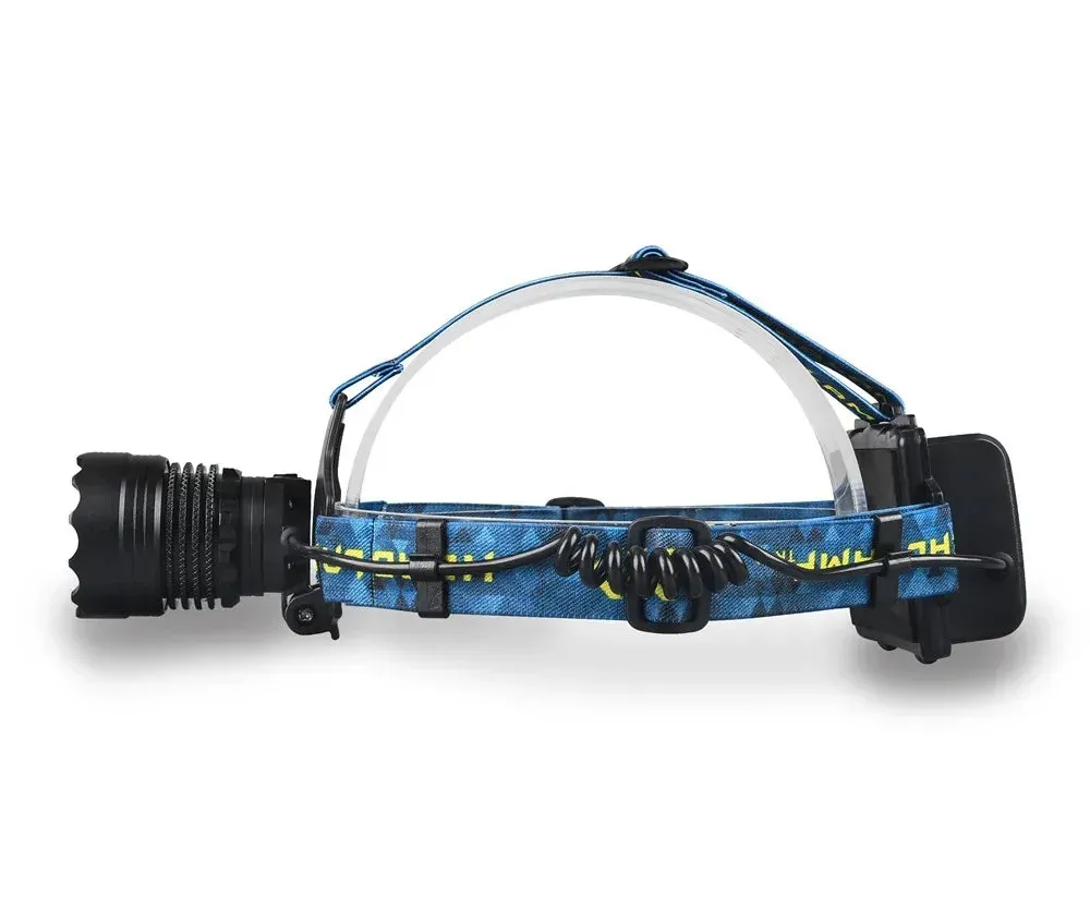 Ultra Bright LED Headlamp - Zoomable, Long-Range Spotlight for Outdoor Fishing