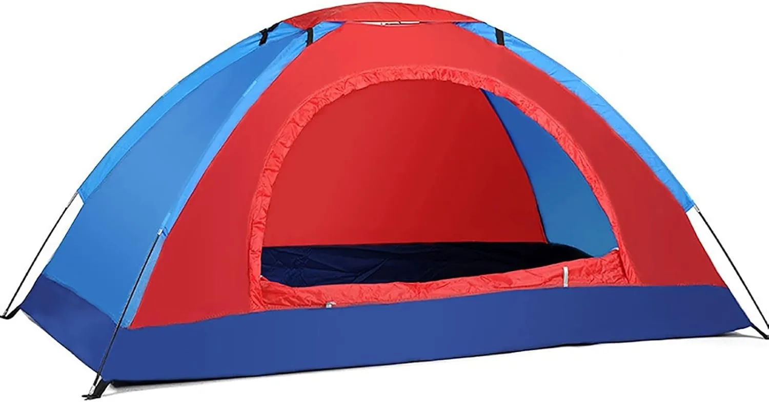 Ultralight Camping Tent with Carry Bag Double Door Ventilated Shelter for Backpacking Hiking Outdoor Trip 1-2 Person Waterproof Portable Dome Tent with Pegs Rain Fly