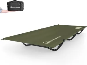 Ultralight Compact Camping Cot, 3rd Generation FullGuard Lock Structure for 30s Setup, 30″ Wide Surface, Support 330lbs, Folding Backpacking Cot w/Storage Bag for Outdoor (Army Green)