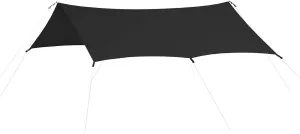 Ultralight Hiking Awning Only 360g for 2-8 People 15D Double Silicon Coating Camping Canopy Sun Tarp 3x3 4x3 4x4.5m for Outdoors, Picnic(Black,3x3.0m)