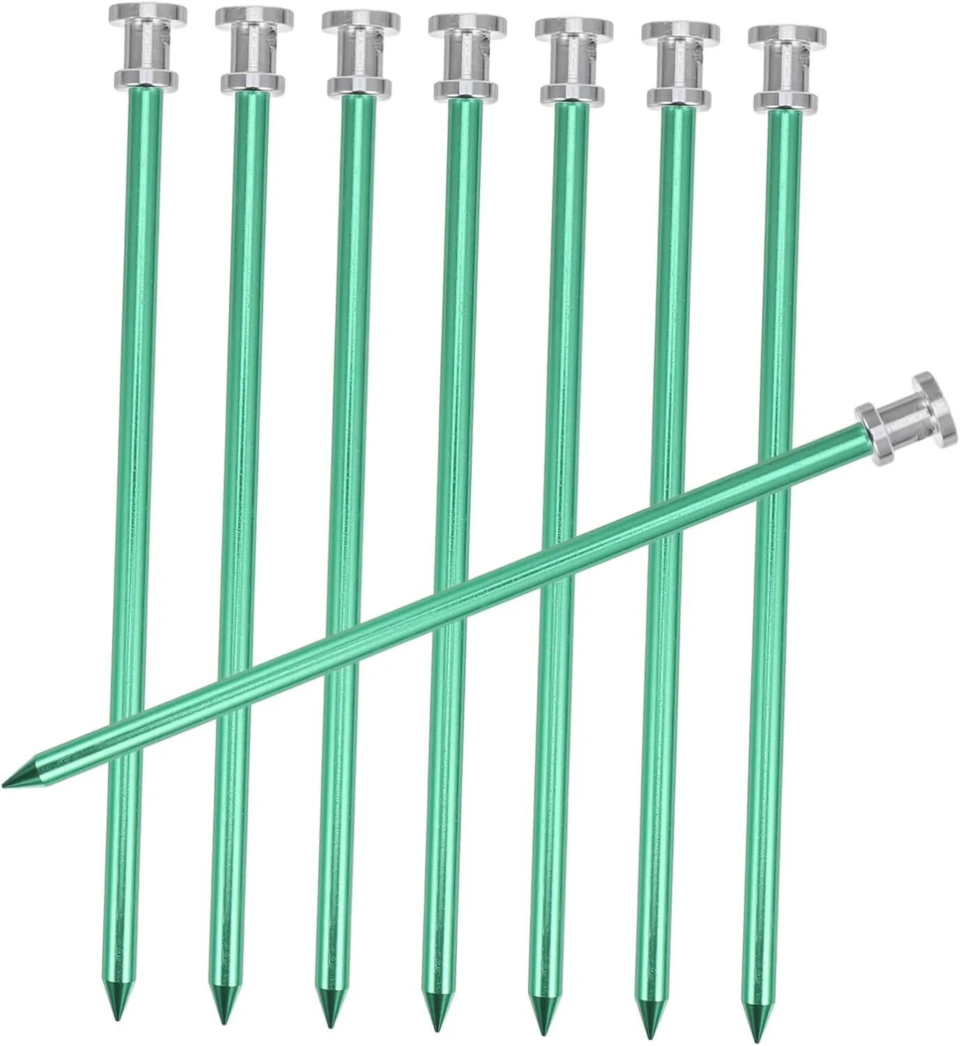 Ultralight Tent Stakes 8 Pack Aluminum Pegs for Camping Hiking Beach Snow Screw Tent Nails Random