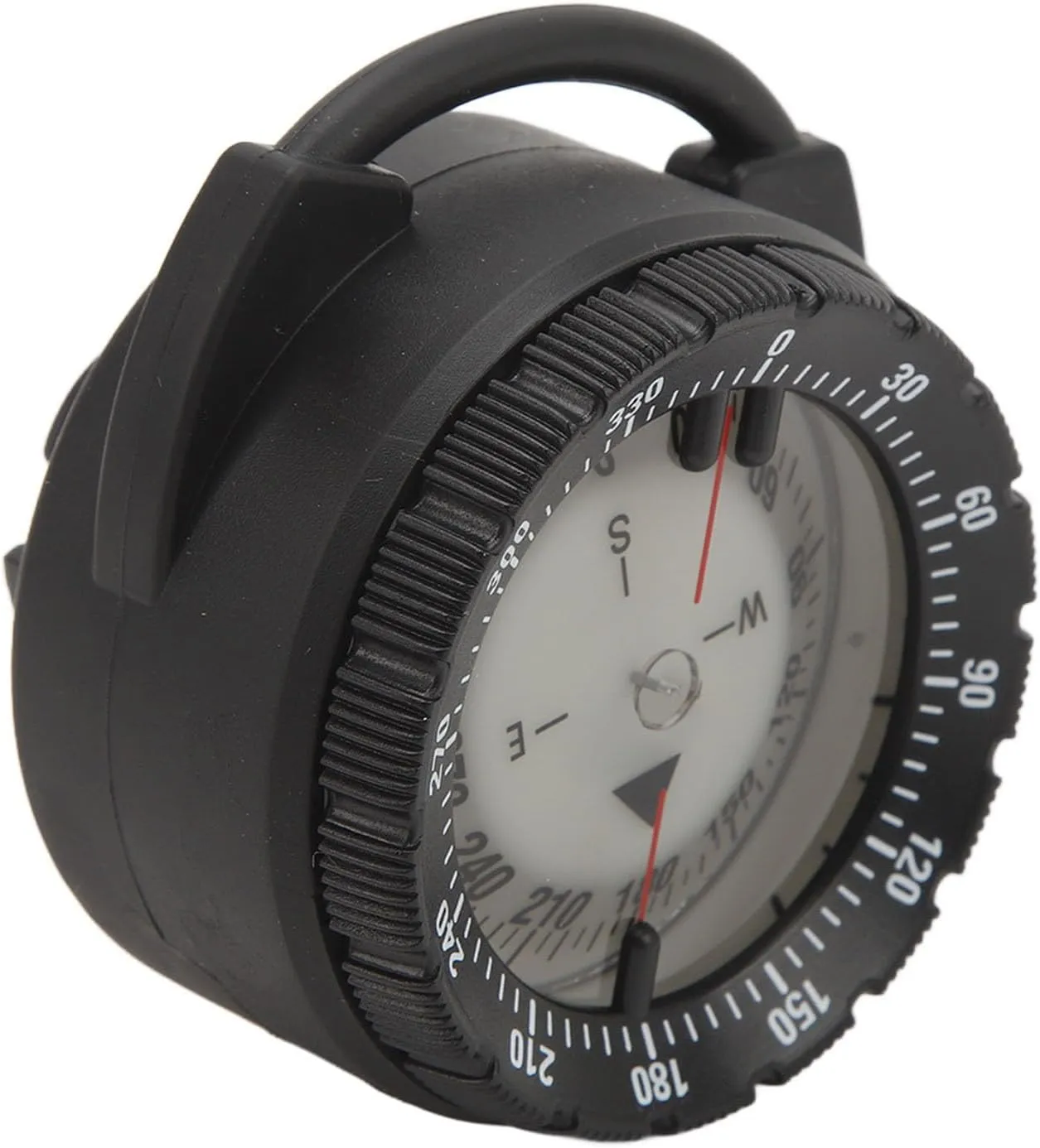 Underwater Diving Compass, 50M Luminous Magnetic Waterproof Pipe Clamp Diving Compass Mini Survival Watchband Wrist Mount Compass for Diving Water Sports