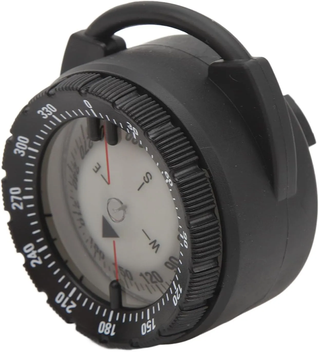 Underwater Diving Compass, 50M Luminous Magnetic Waterproof Pipe Clamp Diving Compass Mini Survival Watchband Wrist Mount Compass for Diving Water Sports