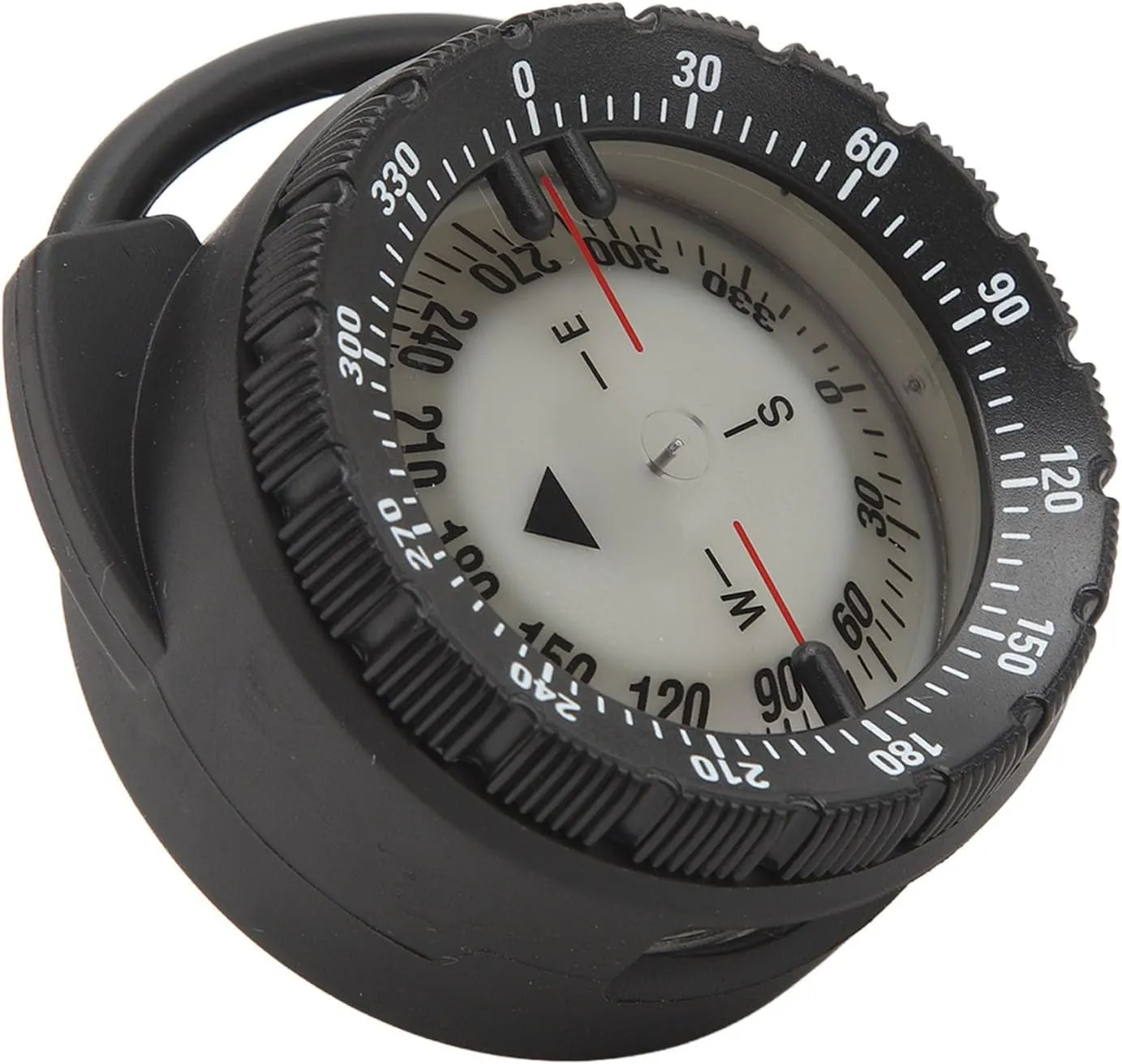 Underwater Diving Compass 50M,Magnetic Small Dive Compass Luminous,Waterproof Pipe Clamp Compass for Scuba Water Sports