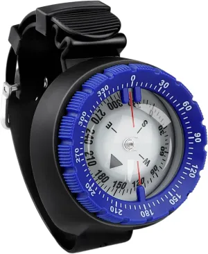 Underwater Navigation Compass 50m Professional Waterproof Scuba Luminous Dial Wrist Strap Compass for Diving Camping Swimming
