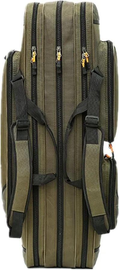 UNISTRENGH 3 Layers Portable Folding Fishing Rod Carrier Reel Case Bags Fish Pole Tools Storage Bag Case Pro Gear Tackle for Shoulders,Handles (3 layers/100cm-39.4inch)