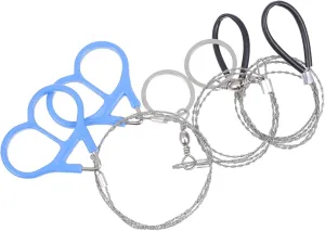 UPKOCH 3sets 3pcs Stainless Steel Wire Saws for Outdoor Survival Portable Hand Saws for Emergency Cutting Lightweight Camping Tools with Rings and Pull Rings 3pcs*3