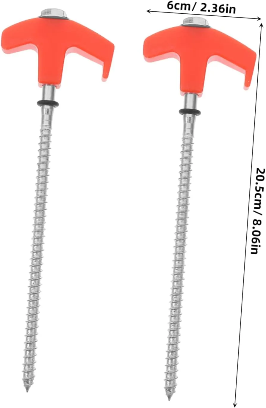UPKOCH Tent Ground Pegs 4 Pcs Heavy Duty Metal Stakes for Outdoor Use Windproof for Sheds Tents Camping Garden