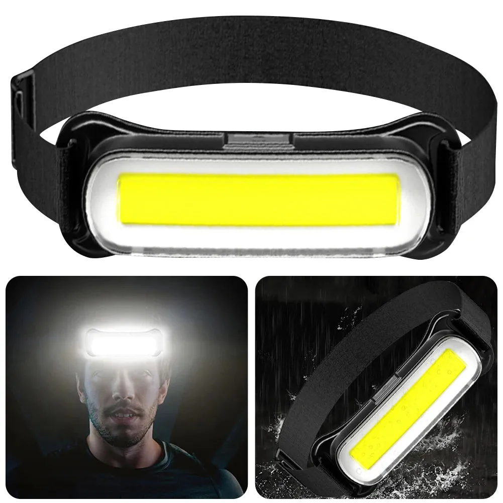 USB Rechargeable Waterproof LED Headlamp with Adjustable Headband