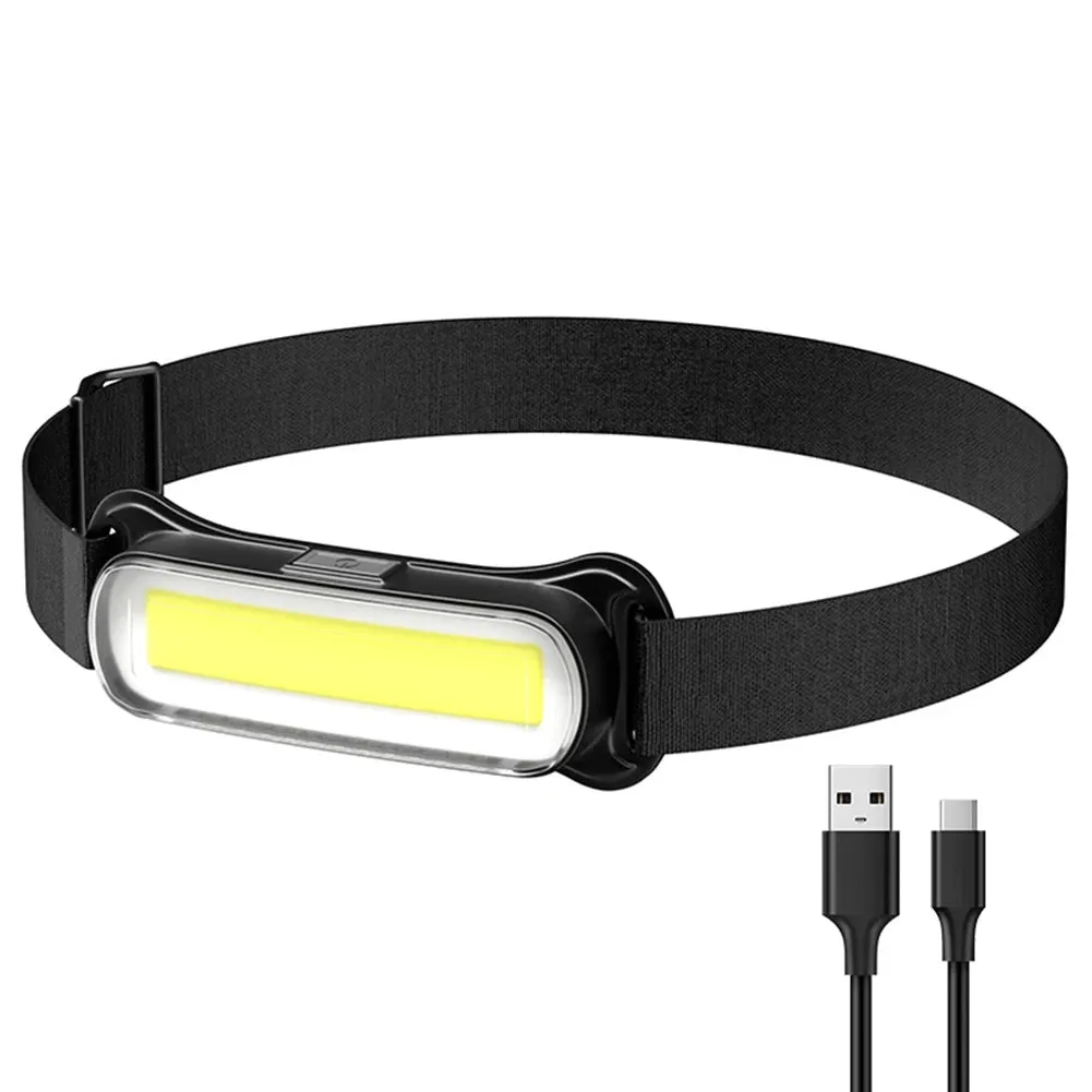USB Rechargeable Waterproof LED Headlamp with Adjustable Headband
