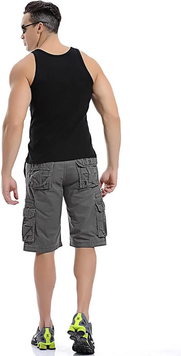 utcoco Men's Cargo Short Relaxed Fit Multi-Pocket Cotton Cargo Shorts for Men