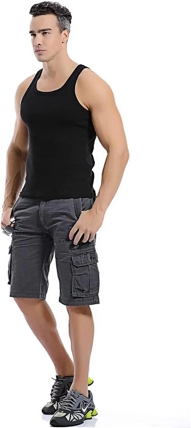 utcoco Men's Cargo Short Relaxed Fit Multi-Pocket Cotton Cargo Shorts for Men