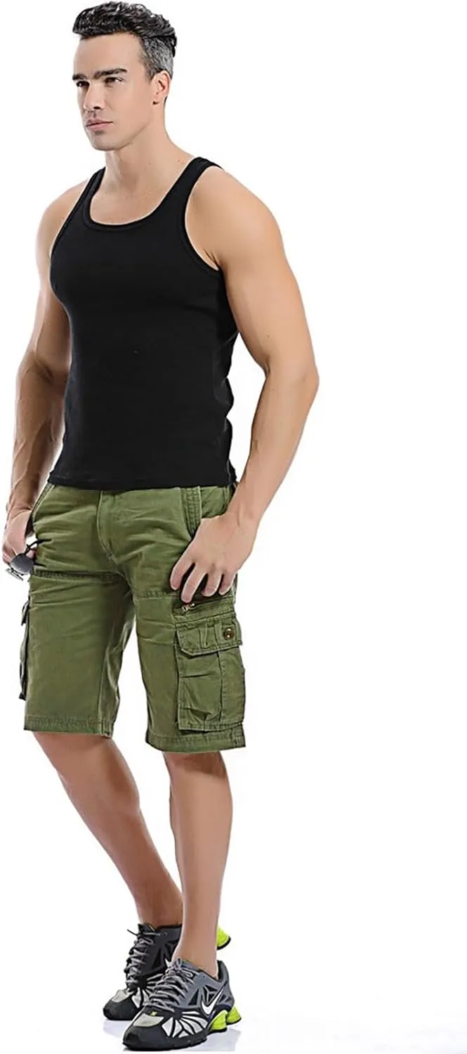utcoco Men's Cargo Short Relaxed Fit Multi-Pocket Cotton Cargo Shorts for Men