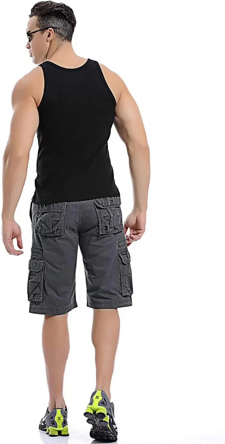 utcoco Men's Cargo Short Relaxed Fit Multi-Pocket Cotton Cargo Shorts for Men