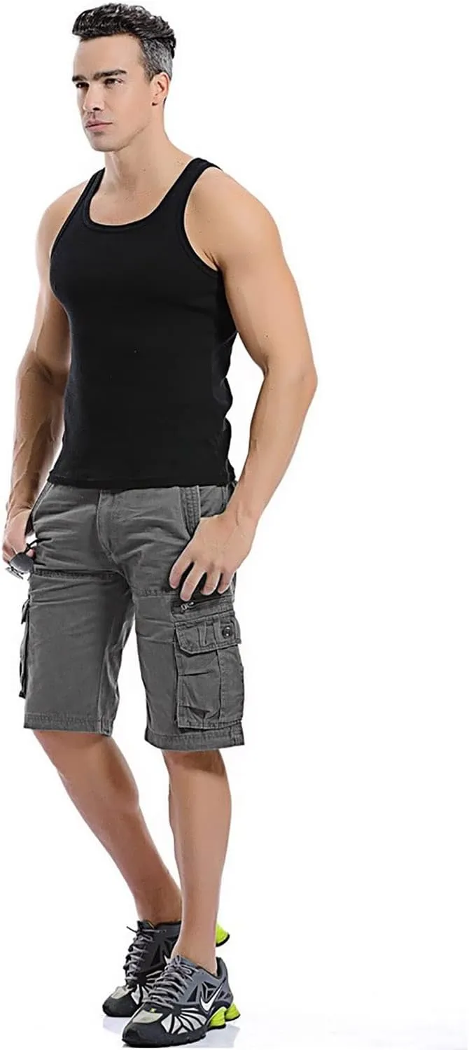utcoco Men's Cargo Short Relaxed Fit Multi-Pocket Cotton Cargo Shorts for Men