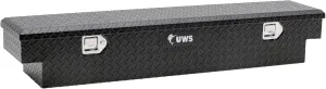 UWS EC10893 59-Inch Matte Black Heavy-Wall Aluminum UTV Tool Box, RigidCore Lid