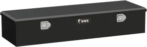 UWS EC20093 58-Inch Matte Black Heavy-Wall Aluminum 5th Wheel Truck Bed Tool Box, RigidCore Lid