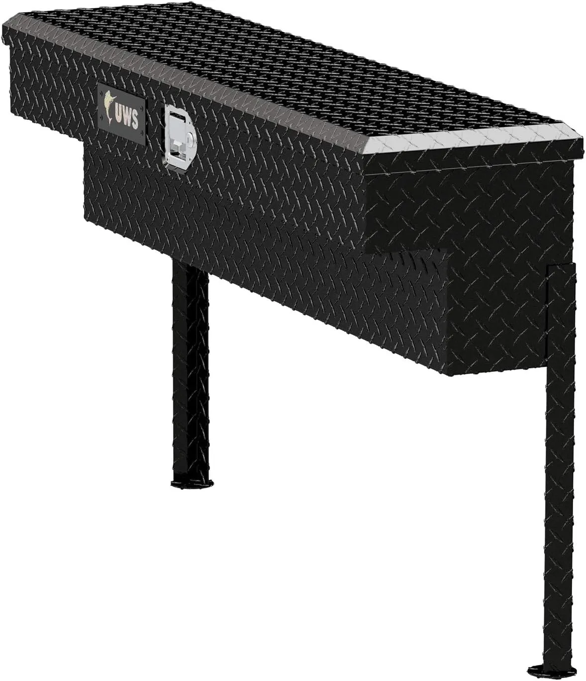 UWS TBSM-48-BLK Black Aluminum Side Mount Box with Beveled Insulated Lid