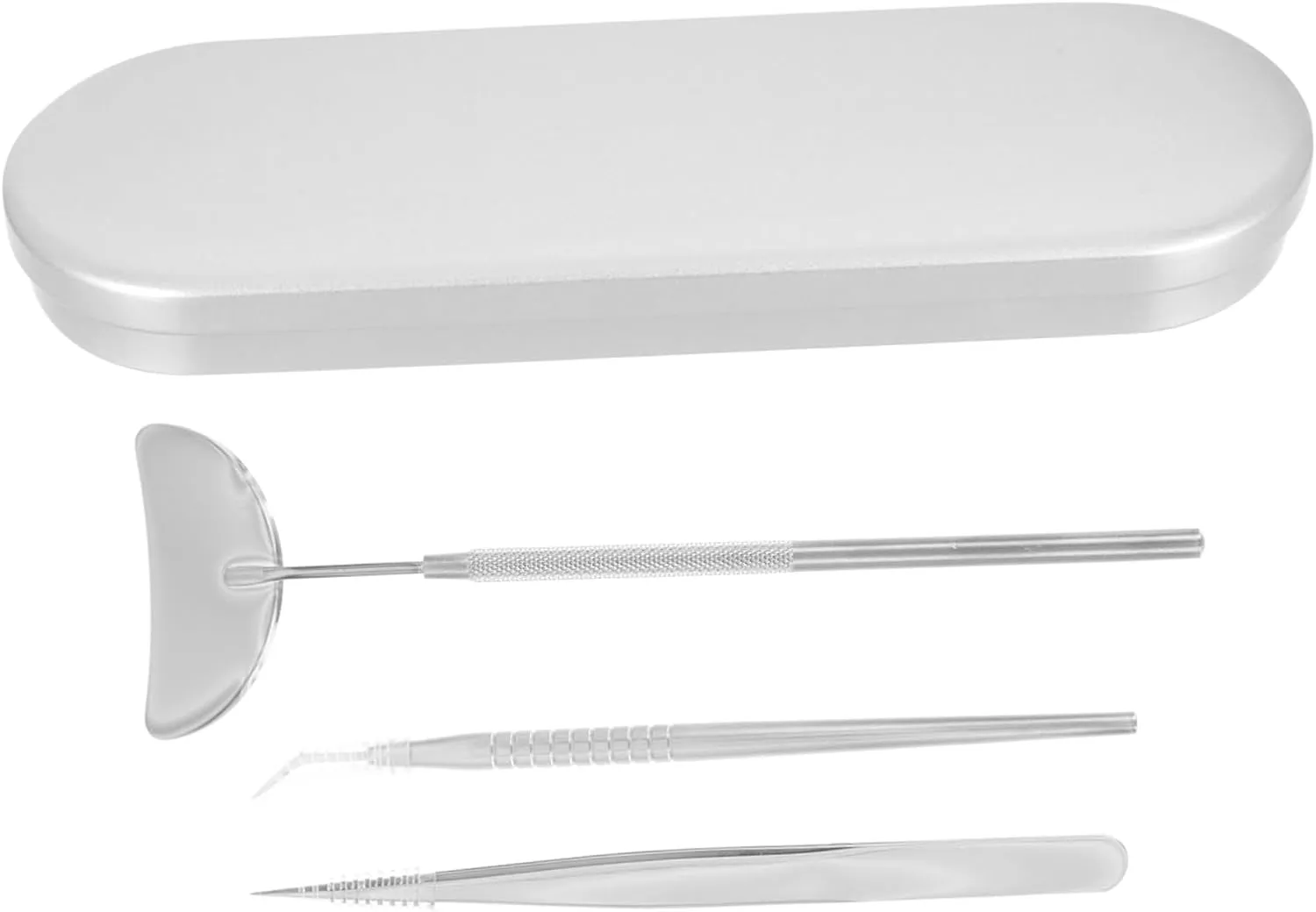 Vaguelly 1set Eyelash Extension Tool Lash Assistant Kit Tweezers and Mirror Curved Design for Easy Application for Eyelash Grafting and Beauty Enthusiasts