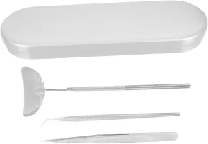 Vaguelly 1set Eyelash Extension Tool Lash Assistant Kit Tweezers and Mirror Curved Design for Easy Application for Eyelash Grafting and Beauty Enthusiasts