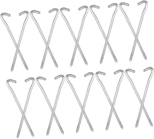 VANZACK 30pc Heavy Duty Tent Stakes for Camping Metal Ground Stakes Spikes for Beach Lawn Park
