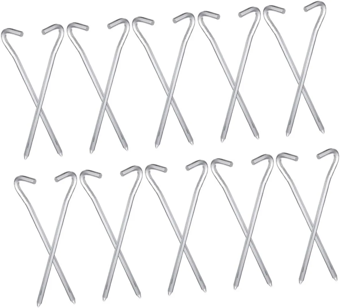 VANZACK 30pc Heavy Duty Tent Stakes for Camping Metal Ground Stakes Spikes for Beach Lawn Park