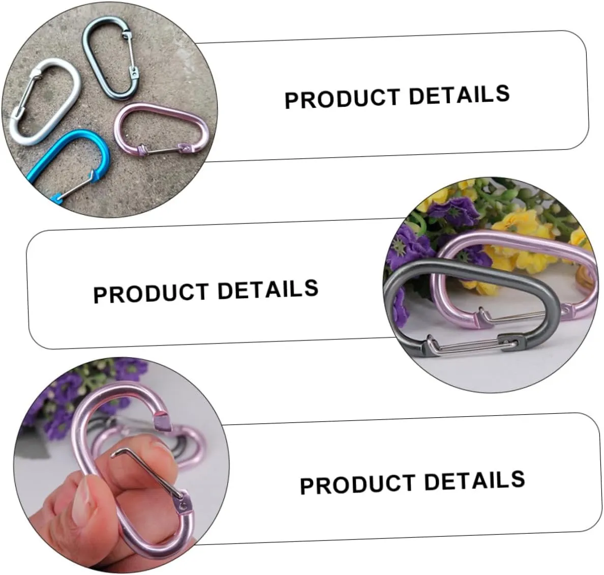 VANZACK Carabiner Multi-Functional Buckles Kettle Buckles Multipurpose Bottle Hooks Drink Buckles Outdoor Key
