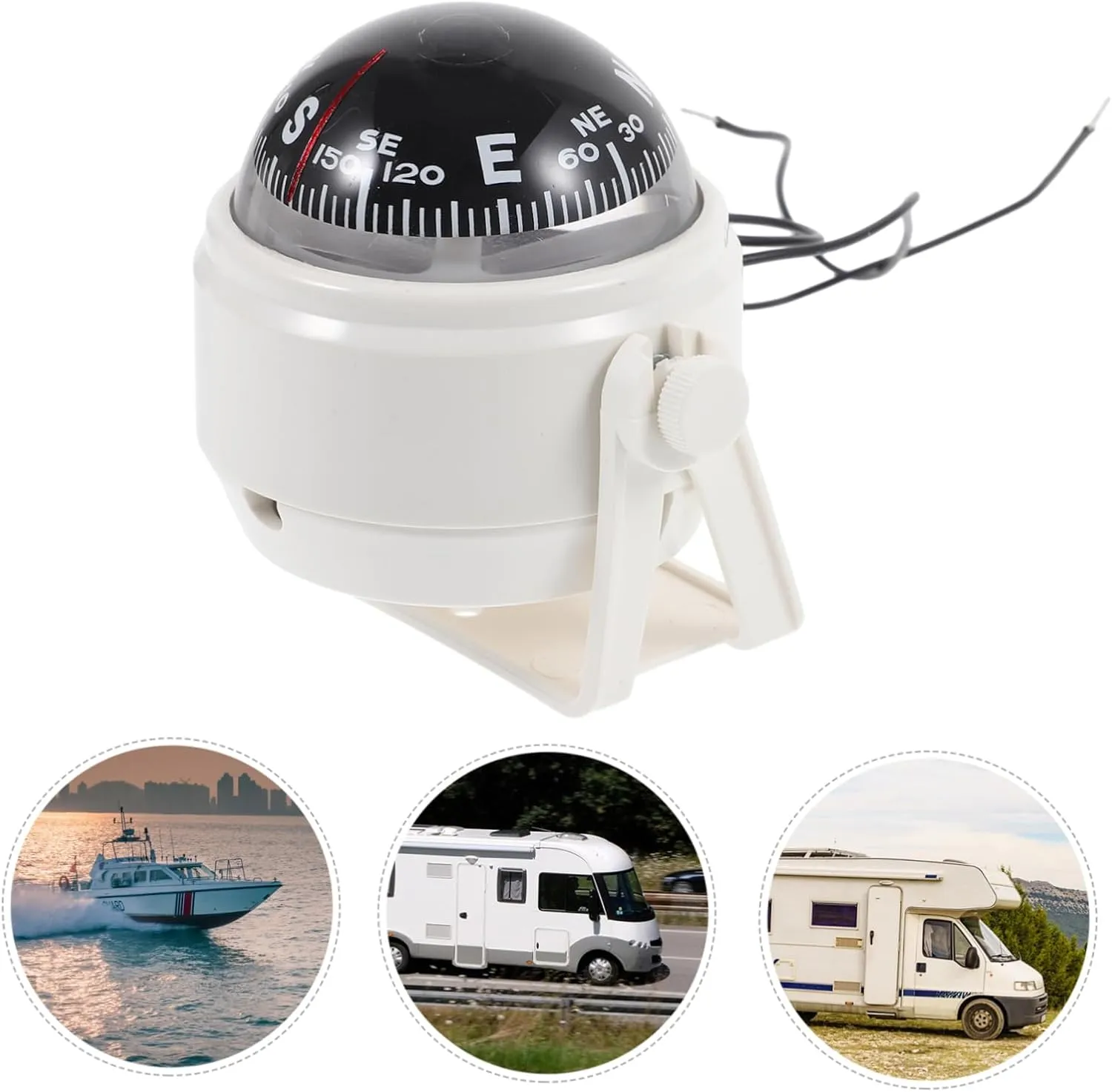 VANZACK Compass Car Boat Vehicle Navigation Tool Compass for Dash Mount Compass for Boat Dash Mount Compass Boat