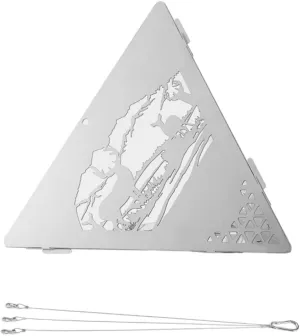 VANZACK Triangle Camping Stove Hanging Platform Easy Assembly for Campfire and Barbecue