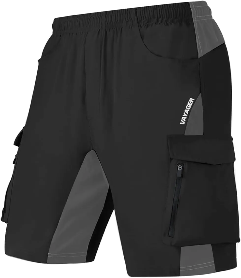 VAYAGER Men's Hiking Cargo Shorts Lightweight Multi Pocket Casual Outdoor Travel Shorts for Fishing Camping