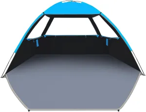 Venustas Beach Tent Sun Shelter for 3/4-5/6-7/8-10 Person, UPF 50  UV Protection Beach Canopy, Lightweight and Easy Setup Cabana, Portable Beach Shade Tent