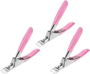 VICASKY Ergonomic Nail Clippers 3pcs Fingernail Cutters for Thick Nails Perfect Present for Family Friends