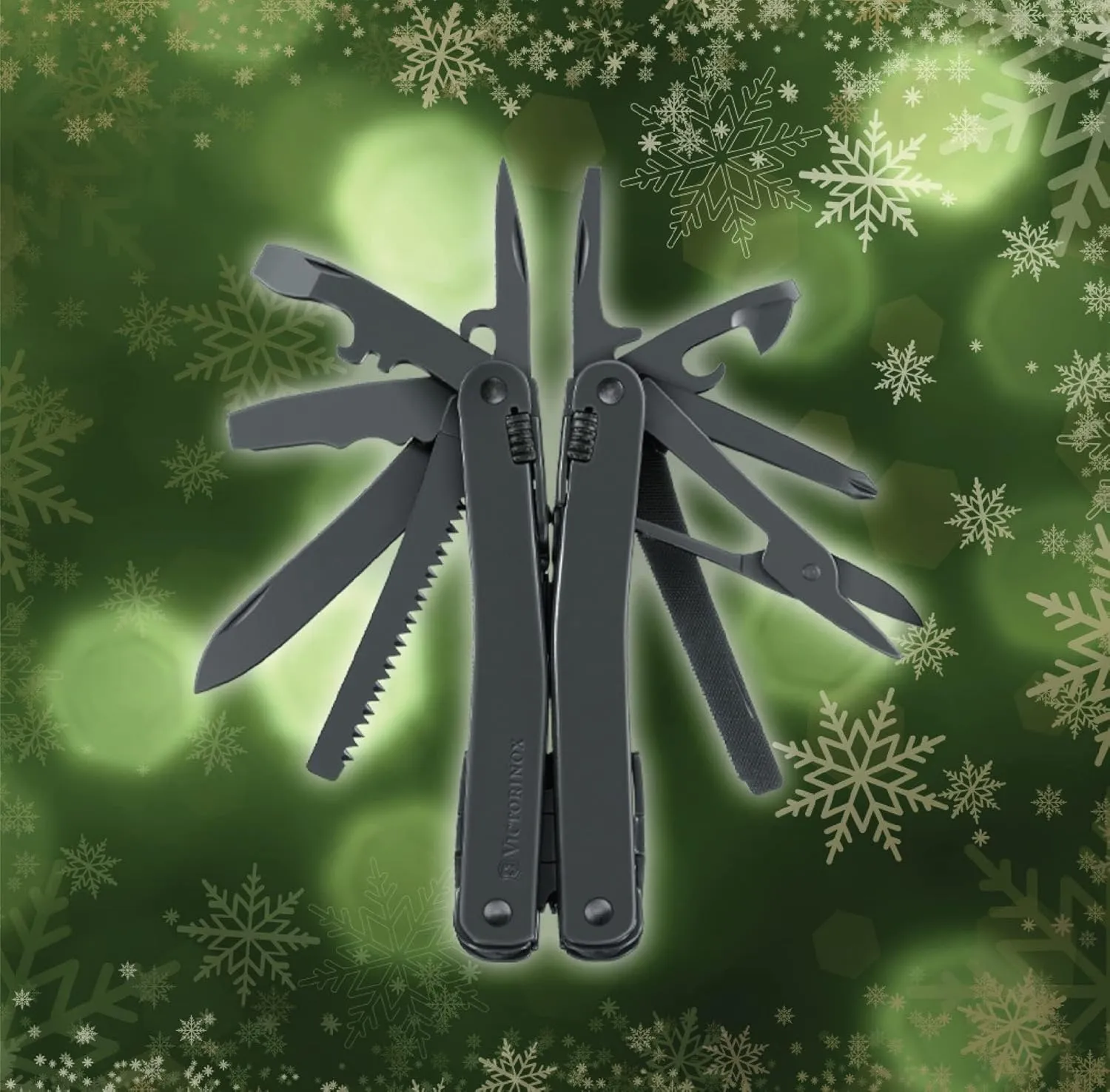 Victorinox Spirit XBS with Nylon Belt Pouch Swiss Army Knife, 25 Functions, Swiss Made Multi-Tool with Crate Opener, Chisel and Screwdriver - Spirit X Black Nylon Pouch - Black