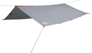 vidaXL Camping Tarp - Waterproof Tent Tarp - Outdoor Shelter for Hiking, Camping - Grey/Orange - 196.9x115.7in