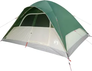 vidaXL Family Tent Dome 6-Person Green Waterproof