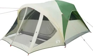 vidaXL Family Tent Tunnel 6-Person Green Waterproof