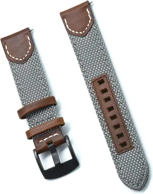 Vintage Nylon Leather Release Straps For Men For Seiko For Omega Watch Band With Buckle