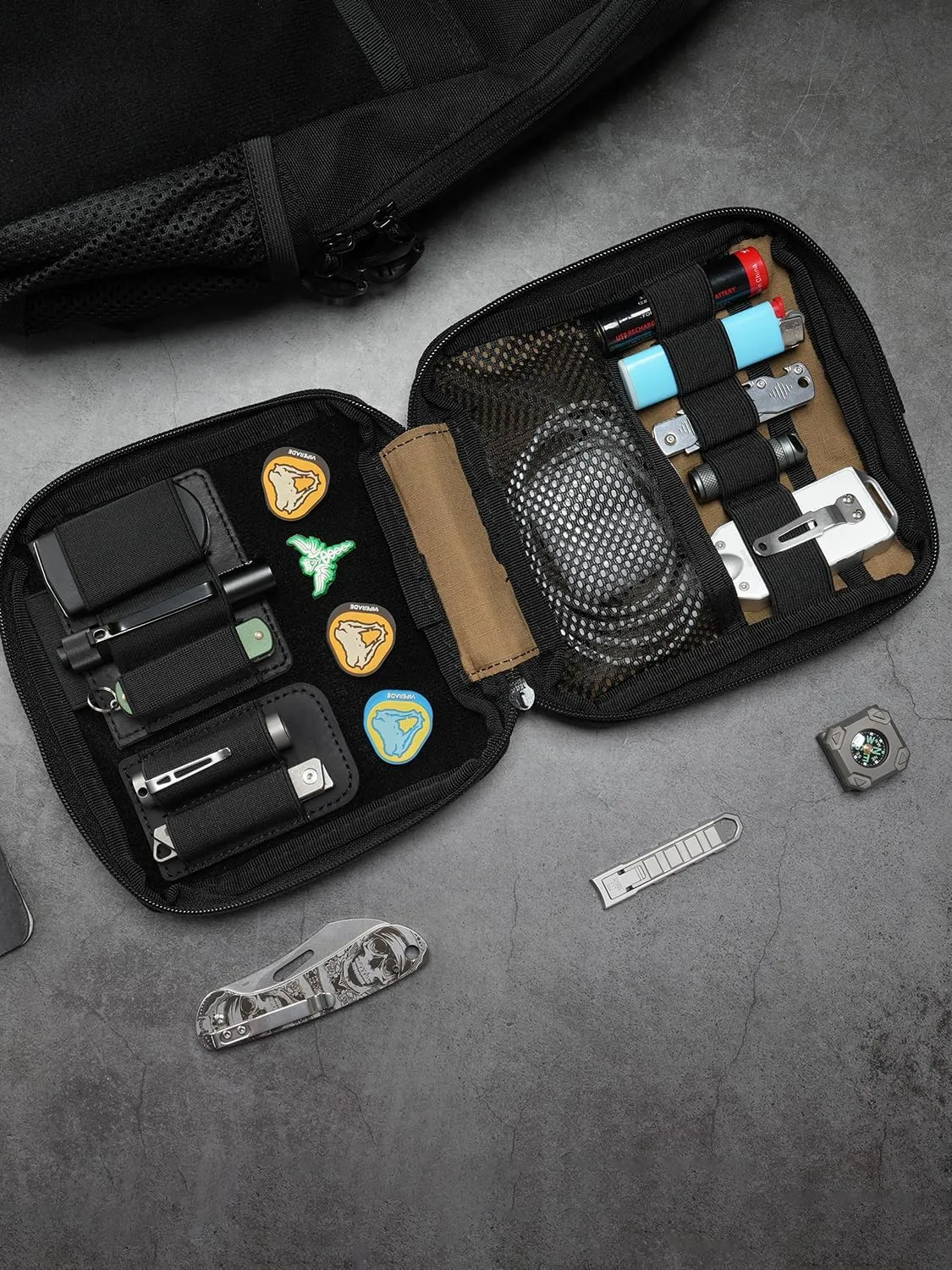VIPERADE Tactical Admin Pouch - Molle Tool Bag, Utility EDC Organizer, Compact 500D Tool Bag With 2 Clips