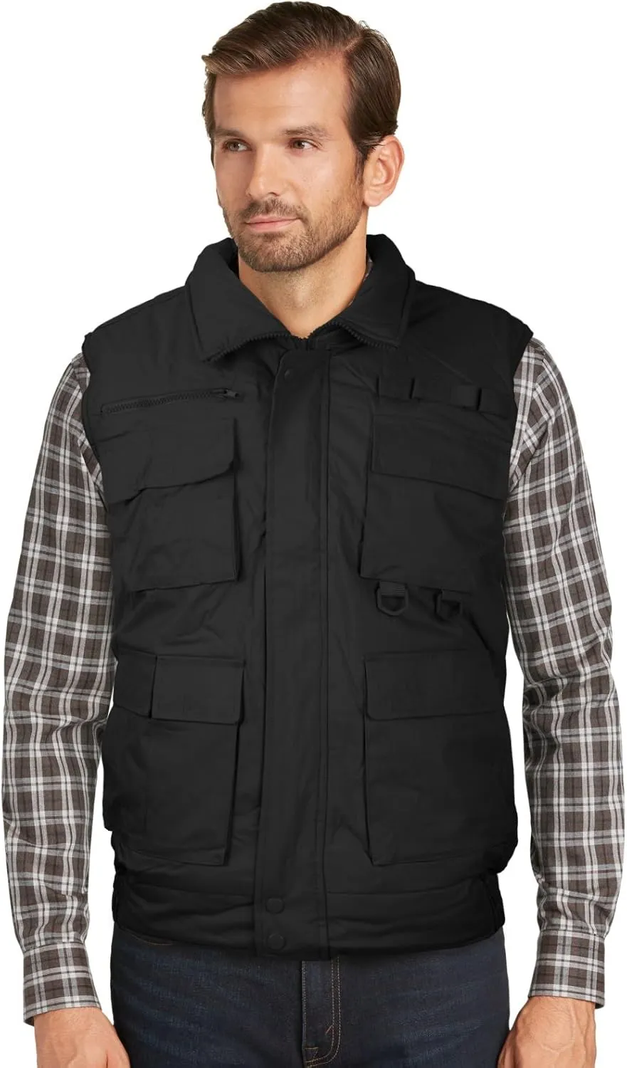 vkwear Men's Premium Multi Pocket Zip Up Military Fishing Hunting Utility Tactical Vest