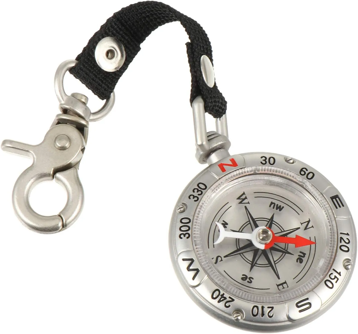 Wakauto 1pc Creative Zinc Alloy Keychain Compass for Outdoor Activities Climbing Hiking and Camping Compact Navigation Tool for Travel and Adventure