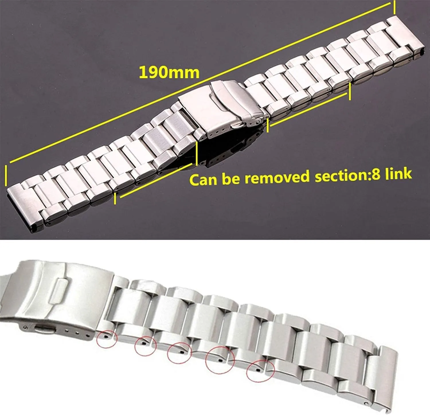 watch band 18mm 20mm 22mm 24mm stainless steel strap blue black gold accessories