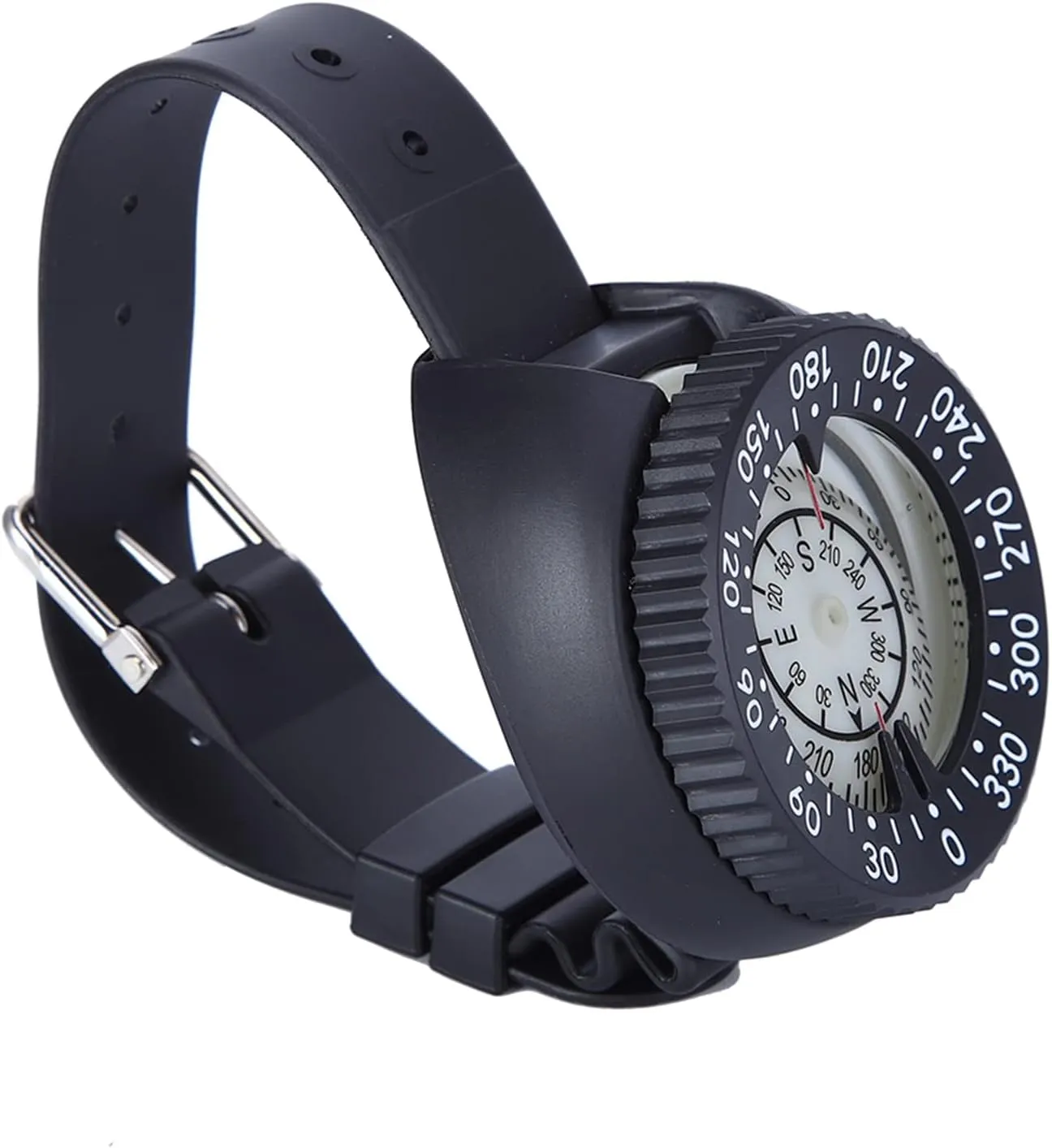 Watch Band Compass Dive Compass - Wrist for Outdoor Adventures, Mini Lightweight Plastic with Durable ABS Watchband, Up to 50m for Diving Hiking Camping