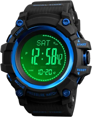 Watch Compass, Altimeter Barometer Thermometer Temperature, Pedometer, Military Army Waterproof Outdoors Sport Digital Watch for Men