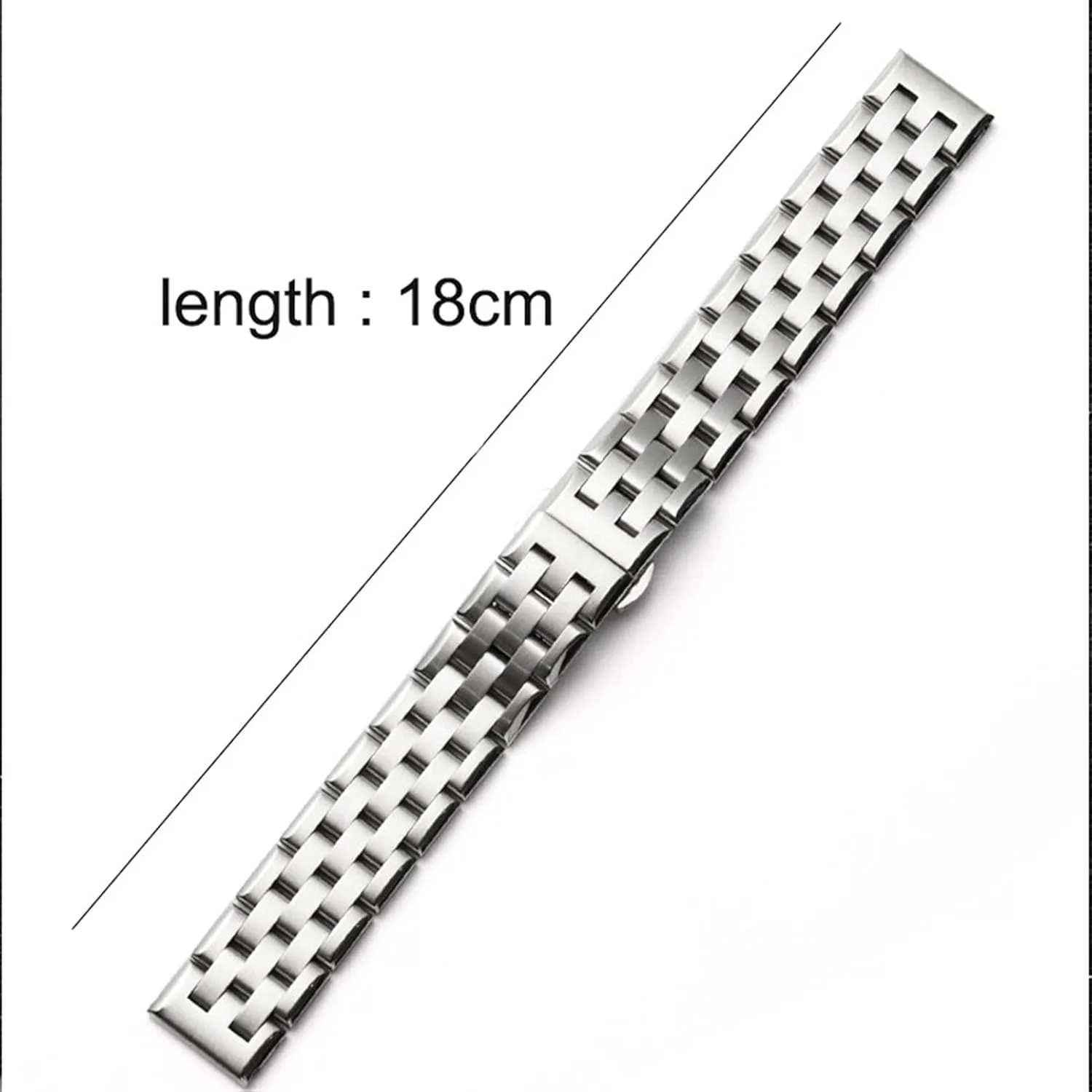 Watch Strap 18MM 20MM 22MM Wide Stainless Steel Strap Flat Interface Butterfly Buckle Strap Watch Accessories