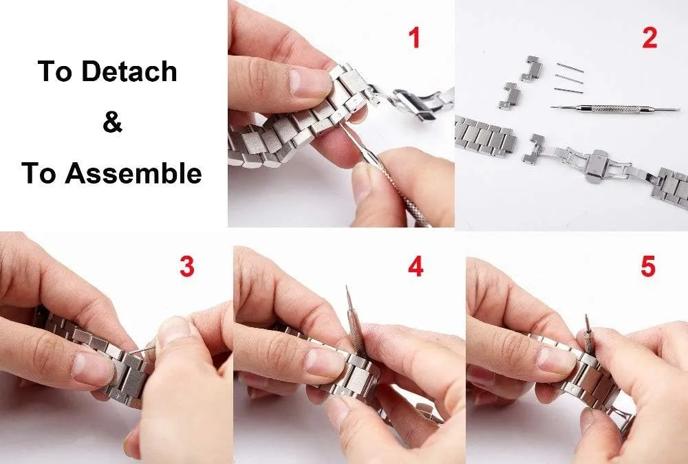 watch strap 20mm 22mm stainless steel watch band universal watchband buckle strap quick release wrist belt   spring bar