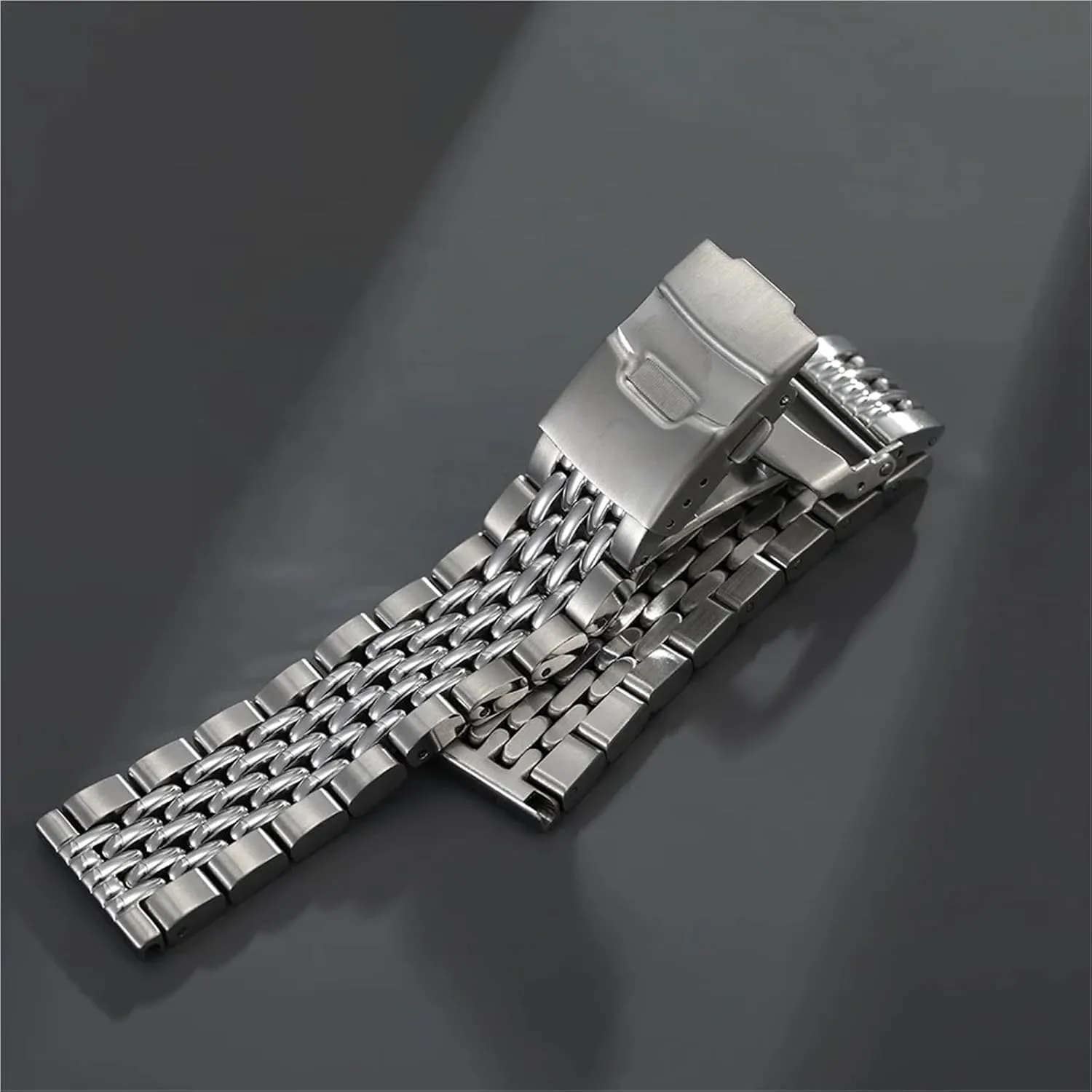 Watch Strap Silver Stainless Steel Band 20mm 22mm Metal Replacement Strap Quick Disassembly Universal