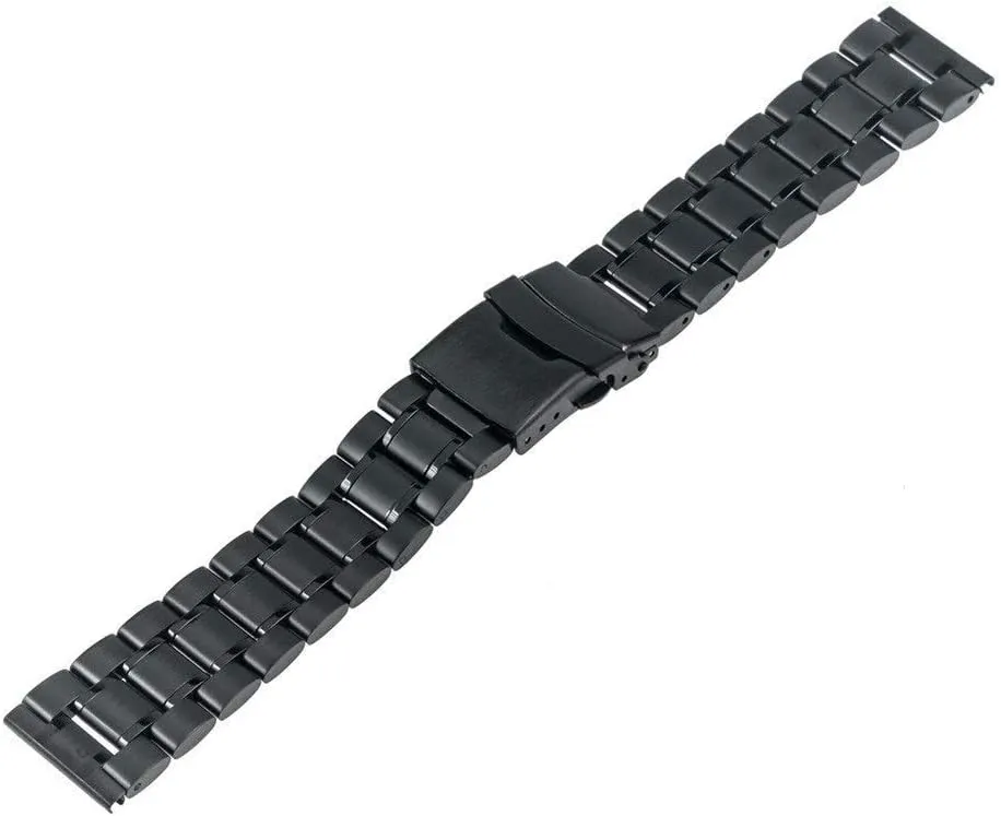 watch strap universal stainless steel watchband 18mm 20mm 22mm 24mm replacement watch band safety buckle strap black gold silver