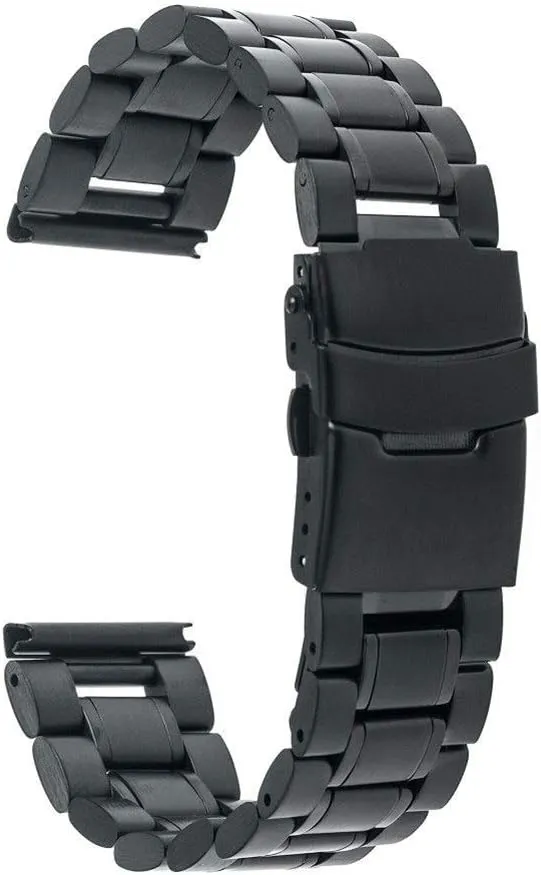 watch strap universal stainless steel watchband 18mm 20mm 22mm 24mm replacement watch band safety buckle strap black gold silver