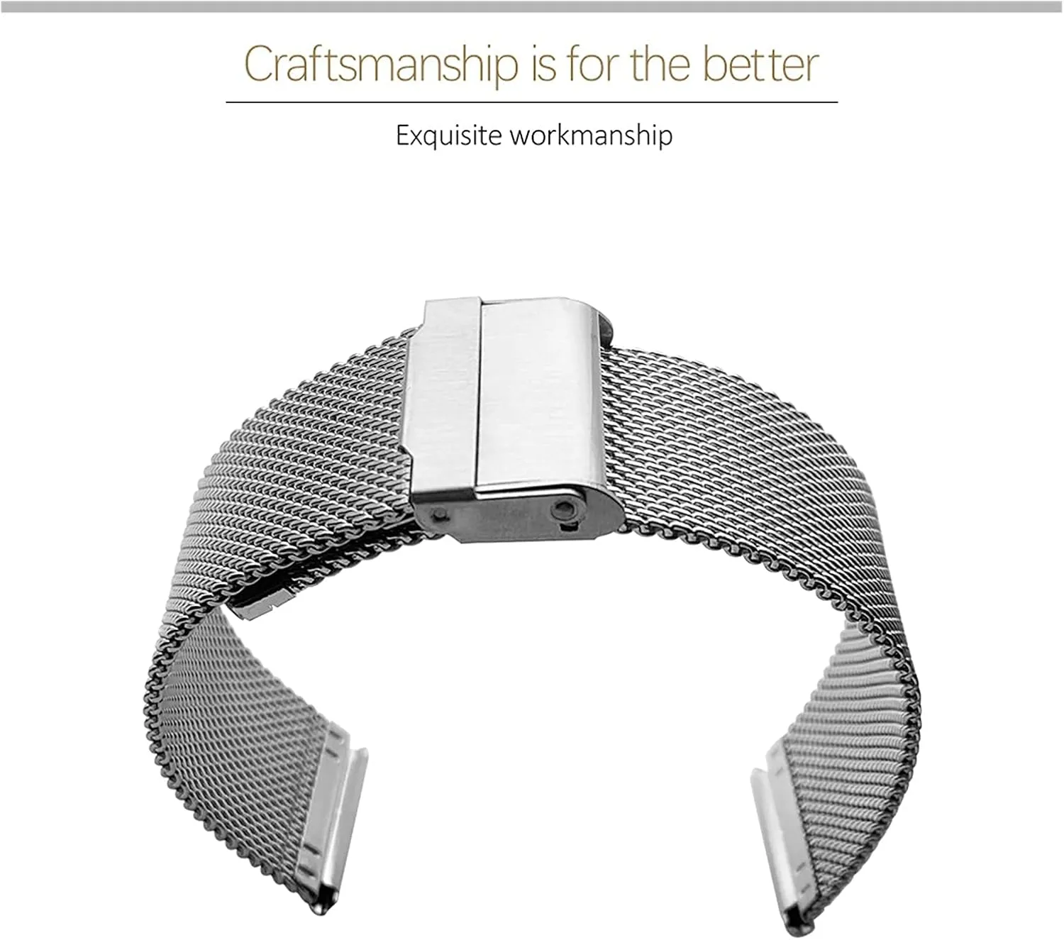 Watchband stainless steel strap bracelet universal 16/18/20/22 mm replacement strap